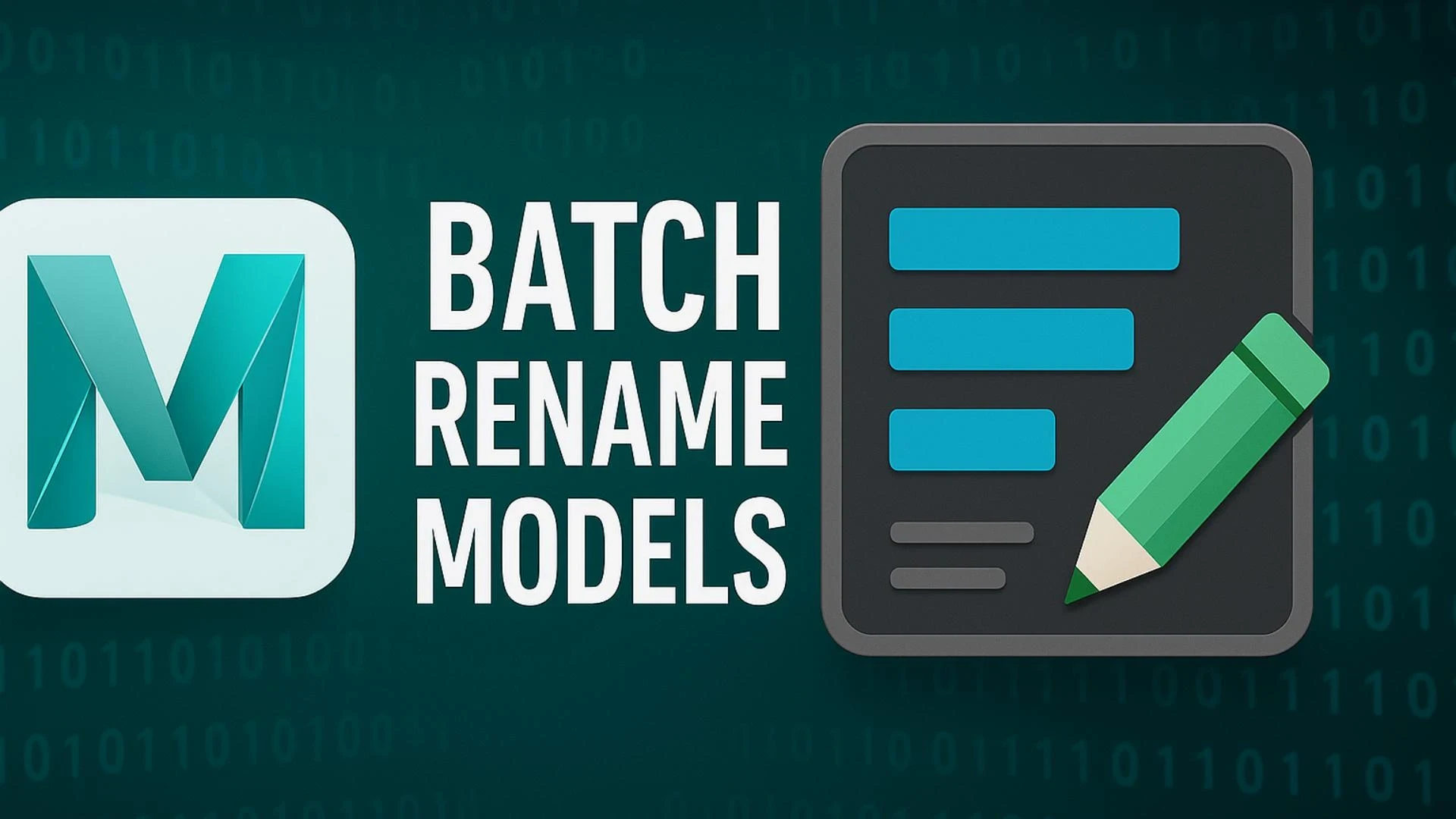 Maya Batch Rename Tool product preview